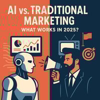 Real AI Marketing visual with robot and growth icons - The Anti-Hype Guide cover image from NextGen AI Marketing