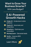 Want to grow your business smarter with less budget? Learn 5 AI-powered growth hacks to boost reach, leads, and conversions right now.