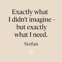"Minimalist visual featuring the quote: 'Exactly what I didn’t imagine – but exactly what I need.' in elegant serif typography on a soft, warm-toned background. The design reflects clarity, confidence, and the personal mindset of a creative digital strategist. next gen ai marketing
